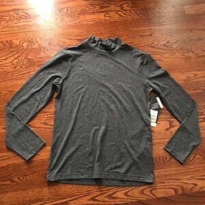 Unisex HEAD Digi Mock Neck Slim Fit Shirt Charcoal Heather Size M Medium NEW